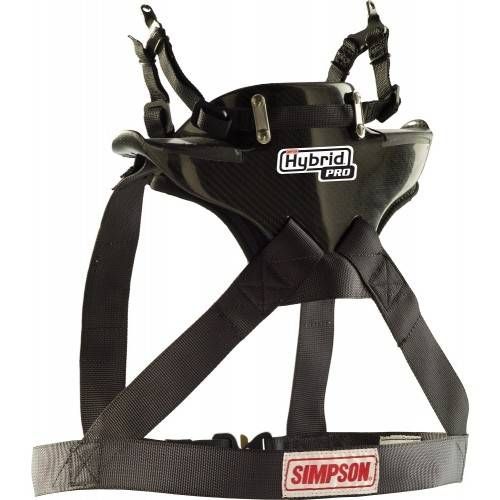 Simpson Hybrid Pro Lite str. XS til XL til HANS anker. I carbon. FIA8858-2010 godkendt. Vælg str.ud fra brystmål.