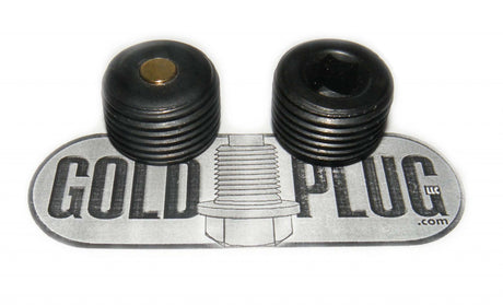 Gold plug magnetisk bundprop 1/2" NPT gevind. Indvendig
