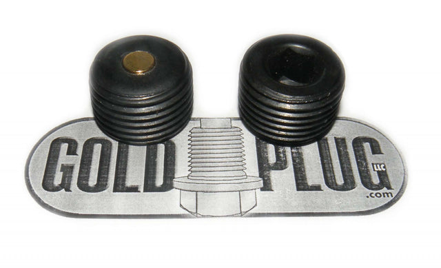 Gold plug magnetisk bundprop 1/2" NPT gevind. Indvendig