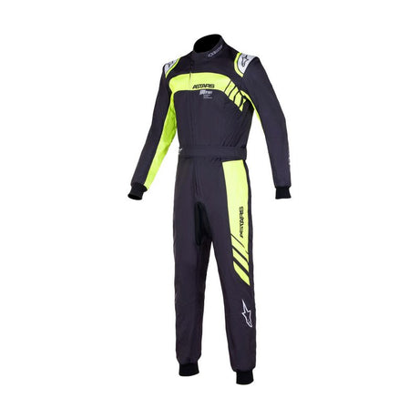 Alpinestars karting junior køredragt model KMX-9 V3 Graphic. Sort med neongul. Str. 120-150. FIA-8877-2022-godkendt.