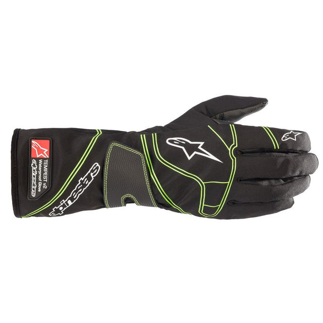 Alpinestars karting handsker model Tempest V2. Vandtæt vinter model. Sort. Str. S (7,5)