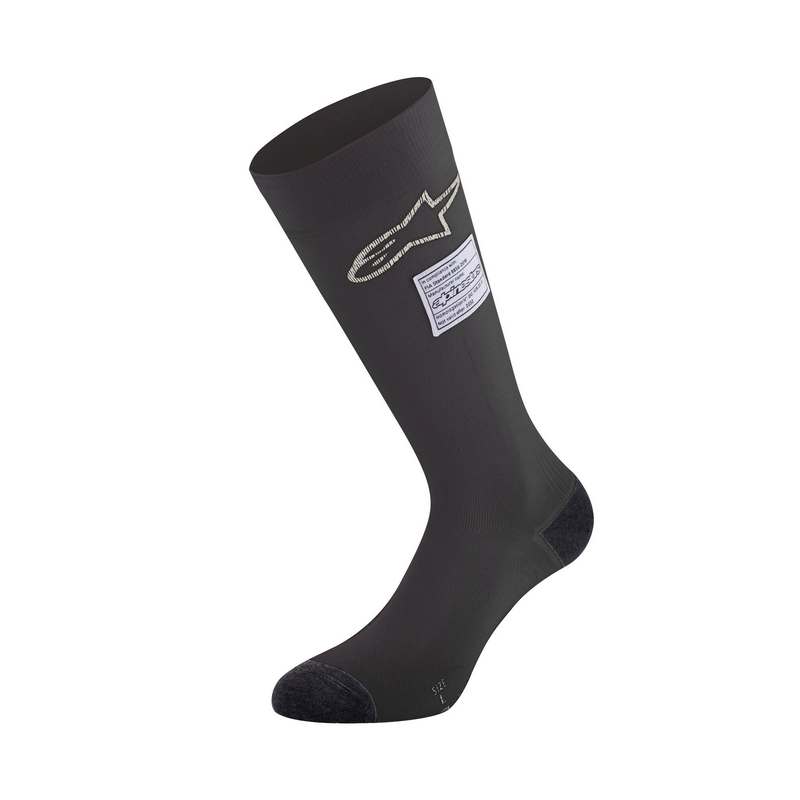 Alpinestars strømper model ZX V4. Sort eller hvid. Str. S-XL. FIA-8856-2018-godkendt