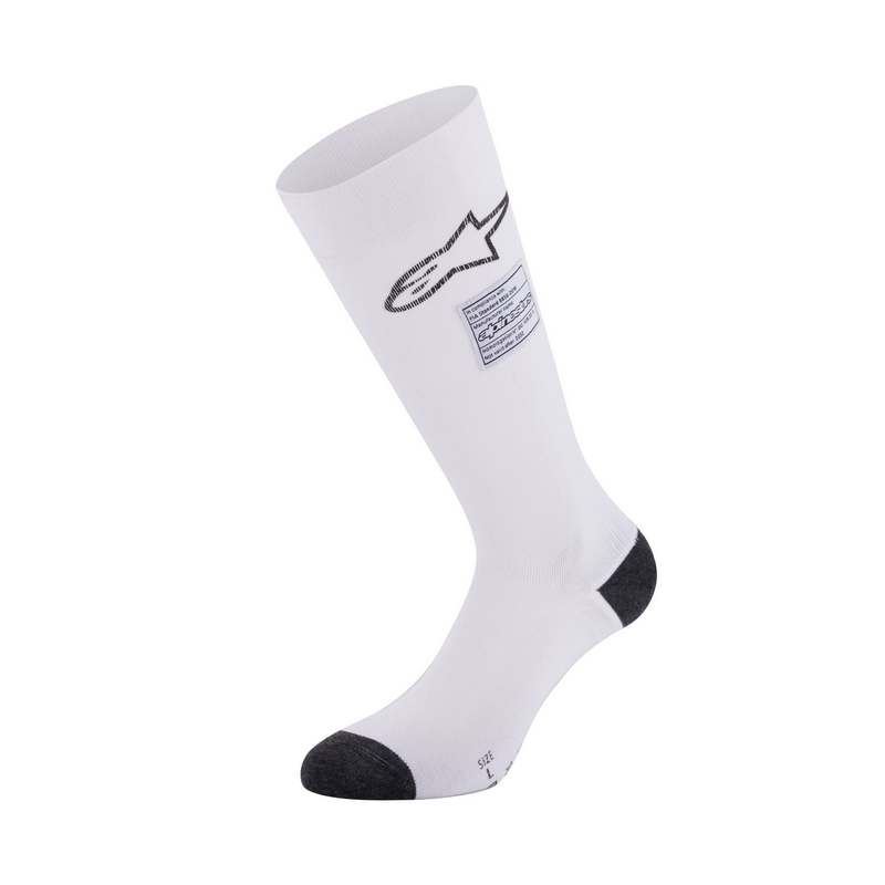 Alpinestars strømper model ZX V4. Sort eller hvid. Str. S-XL. FIA-8856-2018-godkendt