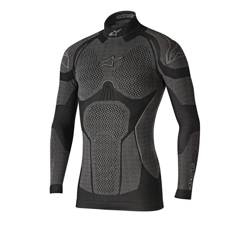 Alpinestars langærmet undertrøje model Ride Tech Winter. Sort og grå. Str. XS-XXL