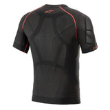 Alpinestars kortærmet undertrøje model Ride Tech Summer. Sort med rød. Str. XS-XXL