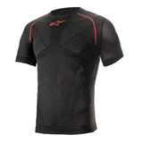 Alpinestars kortærmet undertrøje model Ride Tech Summer. Sort med rød. Str. XS-XXL