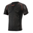 Alpinestars kortærmet undertrøje model Ride Tech Summer. Sort med rød. Str. XS-XXL