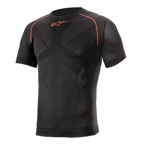 Alpinestars kortærmet undertrøje model Ride Tech Summer. Sort med rød. Str. XS-XXL