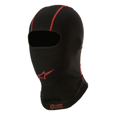 Alpinestars karting balaclava model KX V2. Sort med rød. Onesize