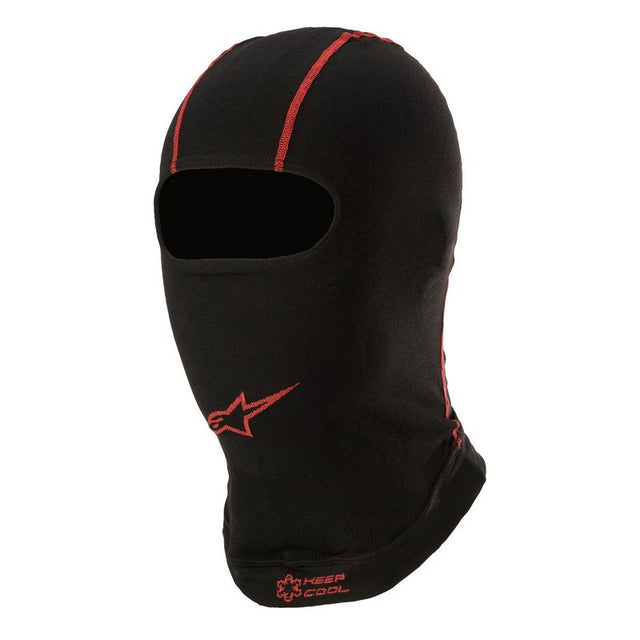 Alpinestars karting balaclava model KX V2. Sort med rød. Onesize