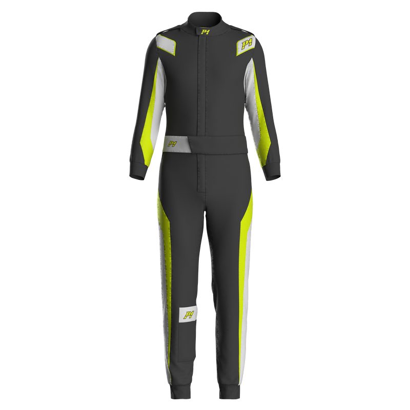 P1 køredragt model Lite Best. Str. 1-7. 5 farvemuligheder. FIA-8856-2018-godkendt