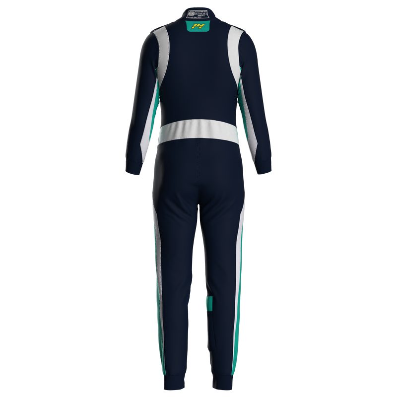 P1 køredragt model Lite Best. Str. 1-7. 5 farvemuligheder. FIA-8856-2018-godkendt