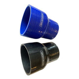 Silikoneslange reducerende lige slange med 102/76mm indvendig diameter. Længde 127 mm. Fås i blå eller sort