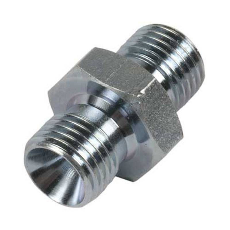 Adapter til fitting. 3/8BSP til 3/8BSP (han-han). Stål