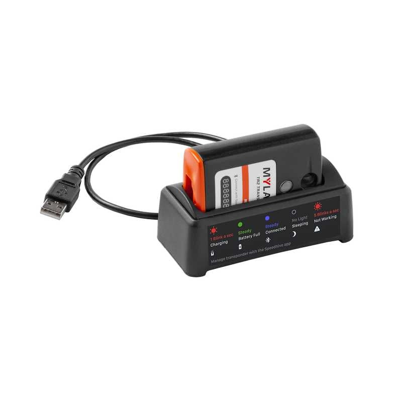 Mylaps TR2 transponder til MX inkl. 1 års abonnement. Genopladelig. Inkl. lader