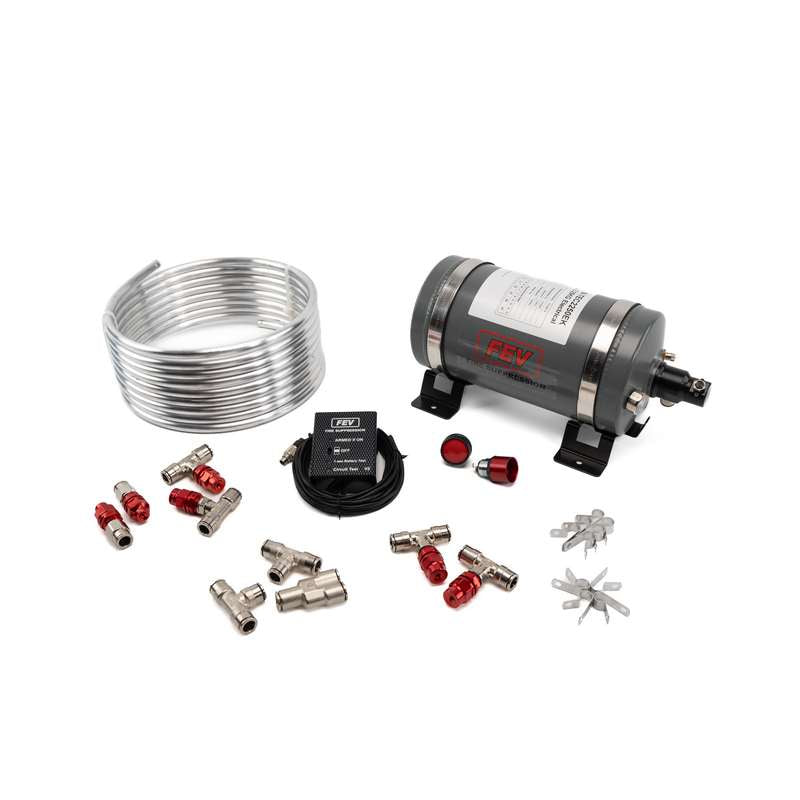 FEV 2.25kg elektrisk ildslukkersystem (Aluminium cylinder). Inklusiv beslag. FIA-godkendt (liste 16)
