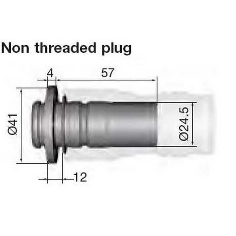 Staubli SPT12 koblingsnippel flange. Aluminium.