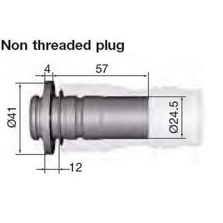 Staubli SPT12 koblingsnippel flange. Aluminium.