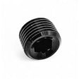 OBP blændprop til fitting. 1/8 NPT (han). Aluminium, sort.