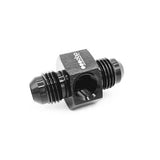 OBP T-stykke adapter til fitting. -10JIC / -10JIC / 1/8NPT (han-han-hun). Aluminium, sort.