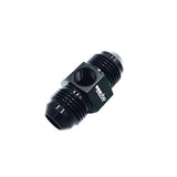 OBP T-stykke adapter til fitting. -10JIC / -10JIC / 1/8NPT (han-han-hun). Aluminium, sort.