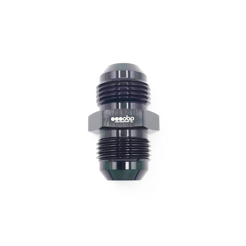 OBP adapter til fitting. -8JIC (han-han). Aluminium, sort.