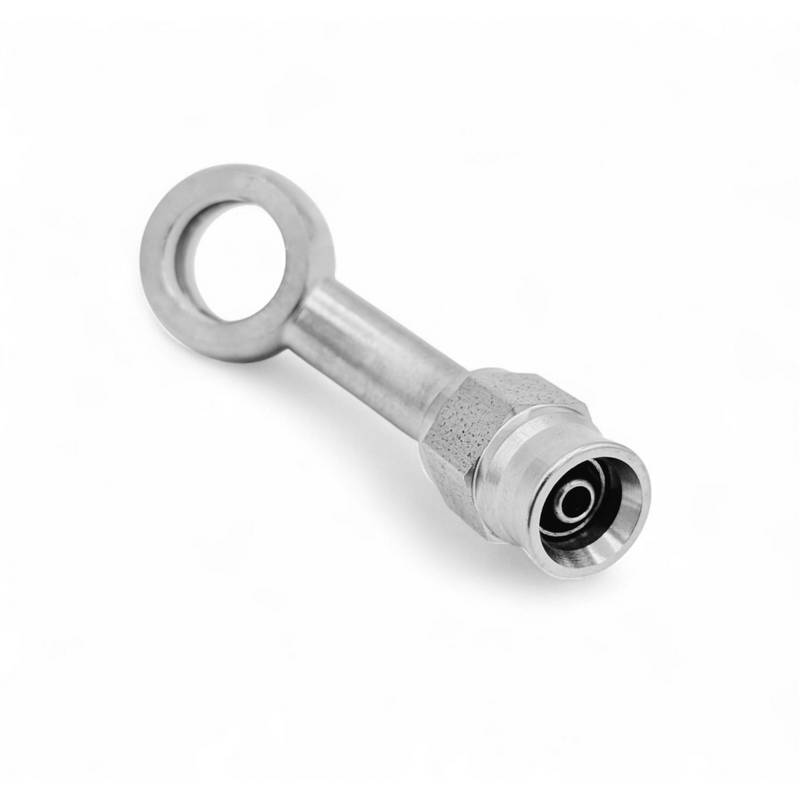 Banjo 45 gr. bremsefitting til 7/16 banjobolt til -3 slange. Rustfri stål