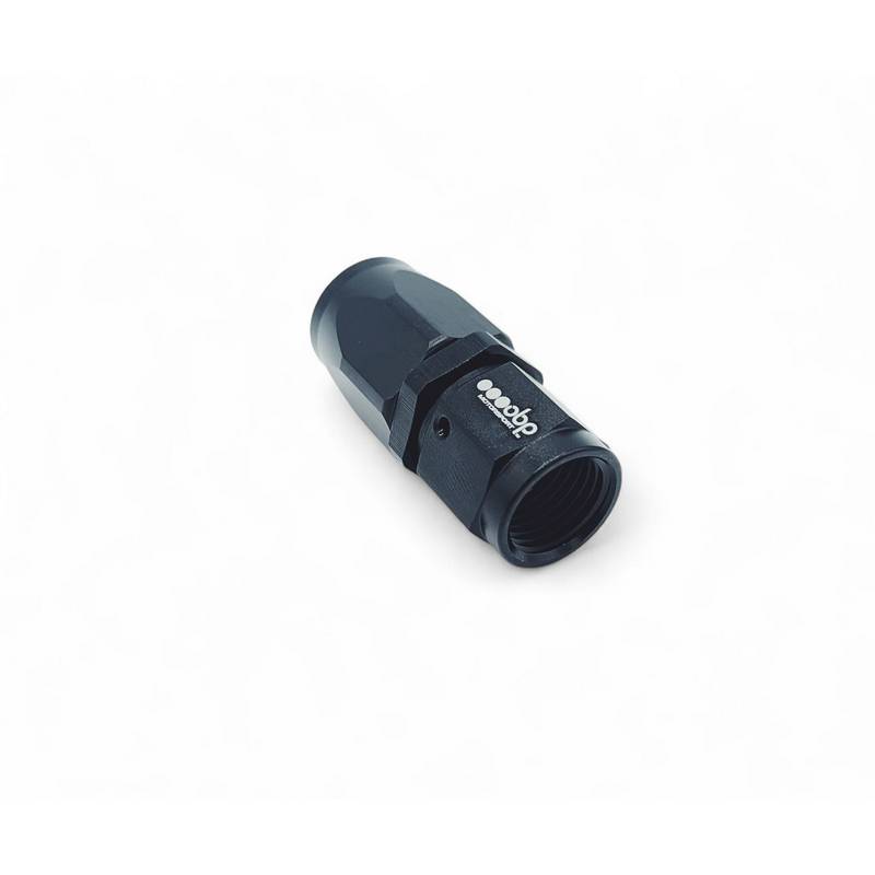 OBP -10JIC lige fitting (hun) til OBP højtryksslange. Aluminium, sort anodiceret