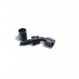 OBP -6JIC 45gr. fitting (hun) til OBP højtryksslange. Aluminium, sort anodiceret