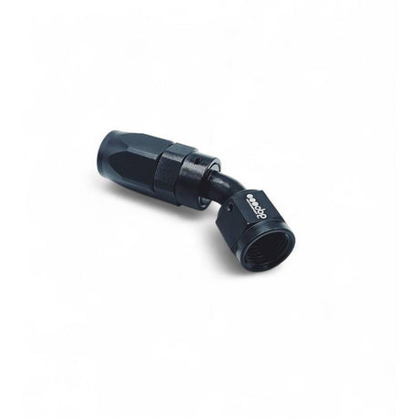OBP -8JIC 45gr. fitting (hun) til OBP højtryksslange. Aluminium, sort anodiceret