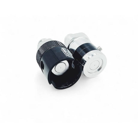 OBP -10JIC komplet Dry Break kobling til olie/benzin. Aluminium, sort
