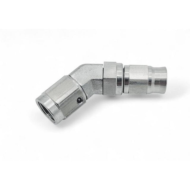 M10x1.0 45 gr. bremsefitting (hun) med convex sæde til -3 slange. Rustfri stål