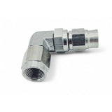 M10x1.0 90 gr. bremsefitting (hun) med convex sæde til -3 slange. Rustfri stål