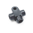 M10x1.0 3 port forgrening bremsefitting (hun) med concav sæde. Aluminium, sort.