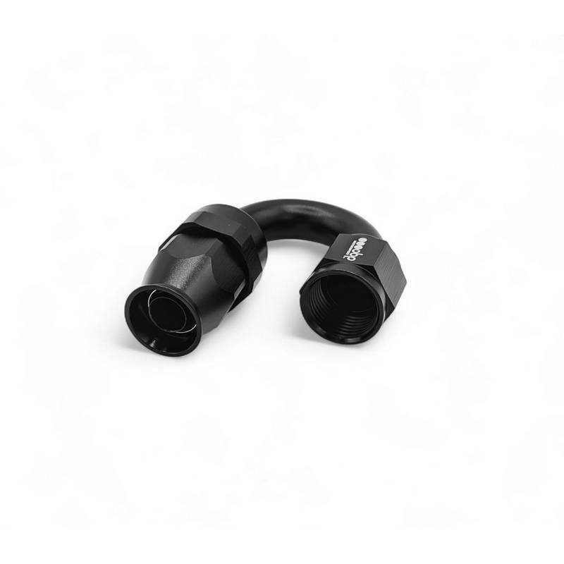 OBP 180gr fitting (hun) til -10JIC OBP teflonslange. Aluminium, sort.