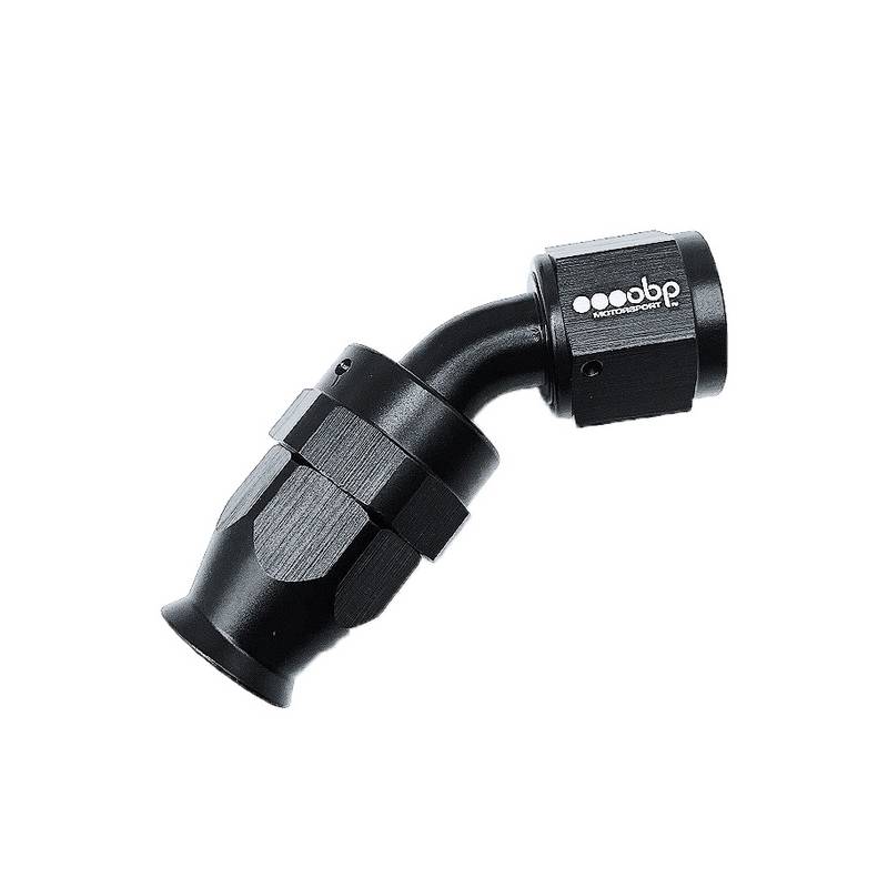 OBP 45gr fitting (hun) til -4JIC OBP teflonslange. Aluminium, sort.