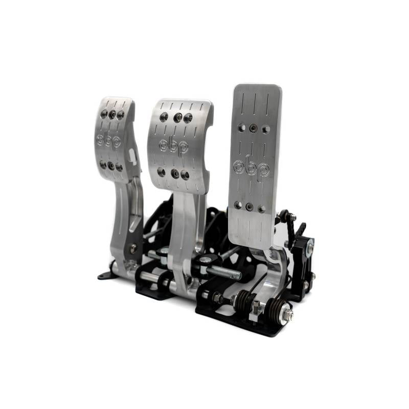 OBP RACING SERIES pedalbox. Gulvmonteret til hydraulisk kobling. Sølv