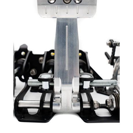 OBP RACING SERIES pedalbox. Gulvmonteret til hydraulisk kobling. Sølv