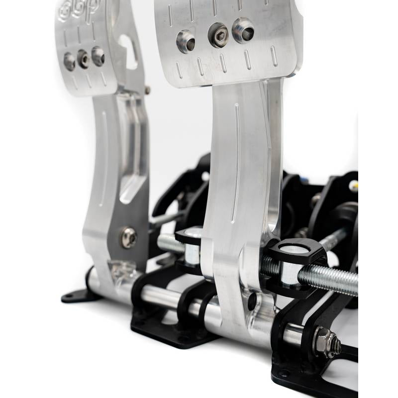 OBP RACING SERIES pedalbox. Gulvmonteret til hydraulisk kobling. Sølv