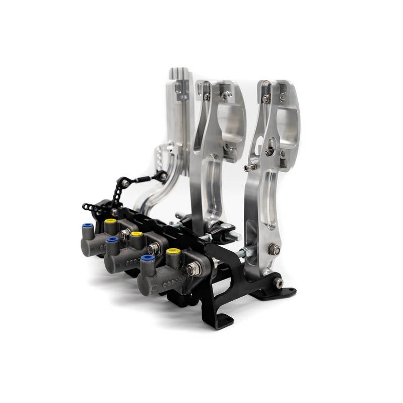 OBP RACING SERIES pedalbox. Gulvmonteret til hydraulisk kobling. Sølv