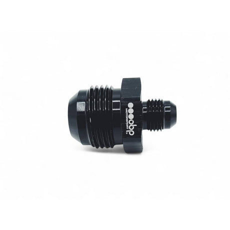 OBP adapter til fitting. -12JIC til -8JIC (han-han). Aluminium, sort.