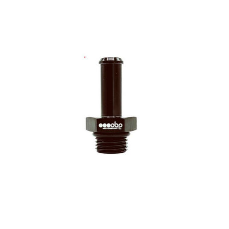 OBP adapter til fitting. -6JIC til 10mm studs (han-han). Aluminium, sort.