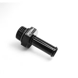 OBP adapter til fitting. -6JIC til 10mm studs (han-han). Aluminium, sort.