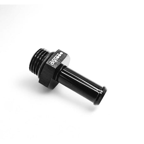 OBP adapter til fitting. -6JIC til 10mm studs (han-han). Aluminium, sort.