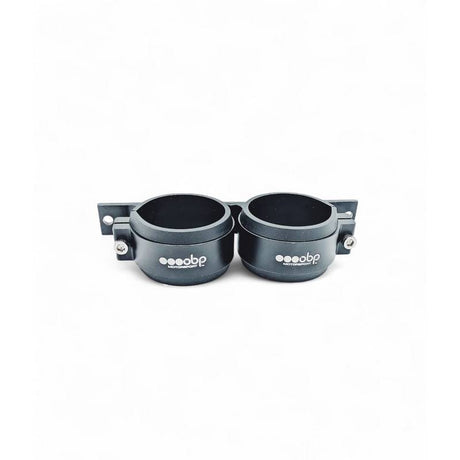OBP sort dobbelt beslag til pumpe/filter inkl. omslag. 61mm indvendig diameter