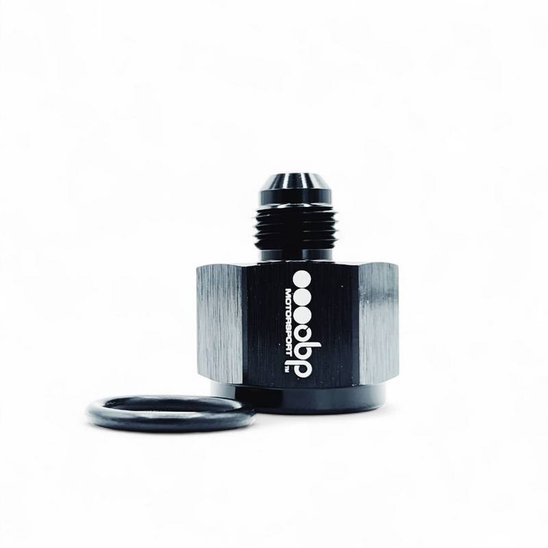 OBP adapter til fitting. -10JIC (hun) til -8JIC (han). Aluminium, sort