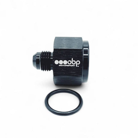 OBP adapter til fitting. -12JIC (hun) til -10JIC (han). Aluminium, sort