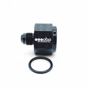 OBP adapter til fitting. -12JIC (hun) til -8JIC (han). Aluminium, sort