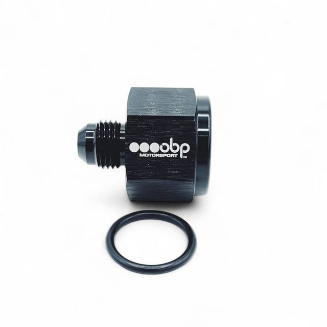 OBP adapter til fitting. -8JIC (hun) til -6JIC (han). Aluminium, sort
