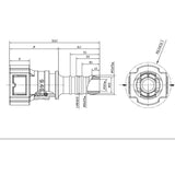 Samlestykke til OE 9,49mm (hun) benzin connector med 10mm studs